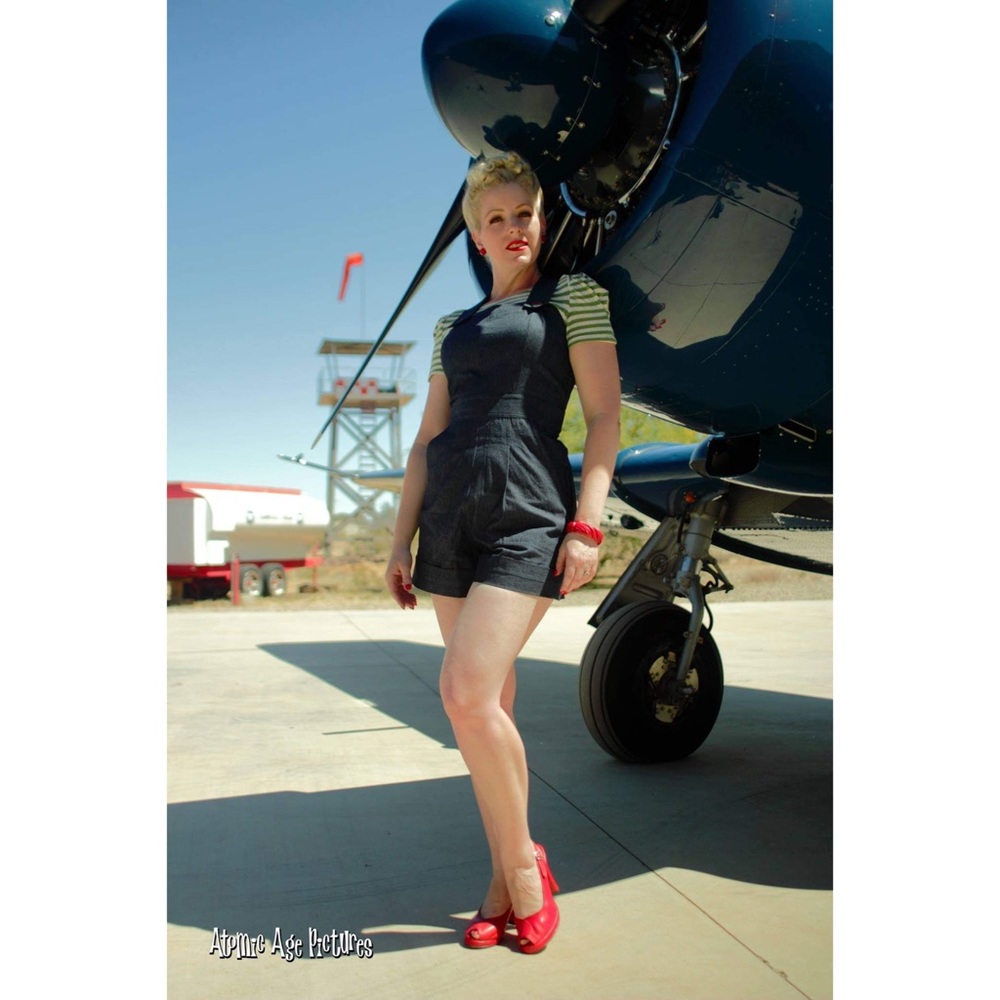 NudeeDudee Pinup Denim Playsuit